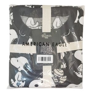 AMERICAN EAGLE Pajama Set Women Snoopy Halloween Luxe Plush NWT